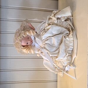 Vintage Nancy Ann Storybook Bride Doll with Stand